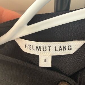 Helmut Lang Textured Black open back button down